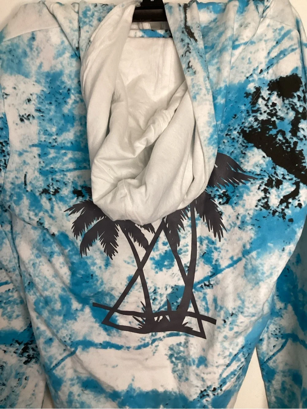Eleven Paris Blue & Black Tie-Dye Graphic Pullover Sweatshirt & Short Set 12 y o